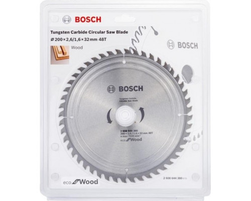 Пильный диск по дереву BOSCH ECO WO 200x32-48T 2.608.644.380 2608644380