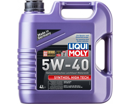 Масло моторное LIQUI MOLY SAE 5W40 Synthoil High Tech 4 л 1915/2194 2194/1915