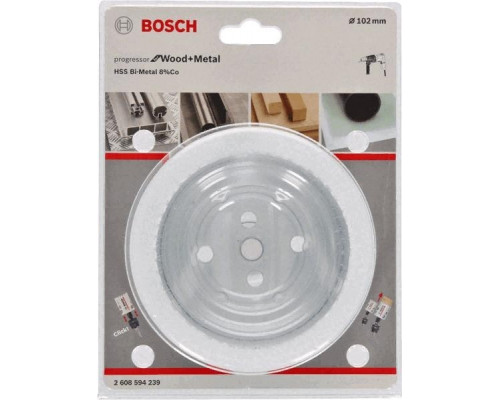 Коронка биметаллическая BOSCH PROGRESSOR 102 мм bim mm, new 2608594239