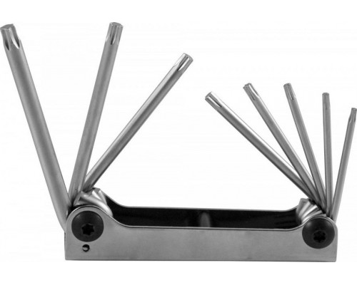 Набор ключей TORX JONNESWAY H07M08SF Т9-40 в ключнице, 8 предметов 047404
