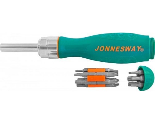 Отвертка с битами JONNESWAY DR0119S Рукоятка трещоточная в 19 предметов 048819