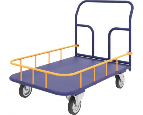 Тележка платформенная с бортиком 150 мм Rusklad ТПБ 4 160, 600х1200 мм, колеса 160 мм