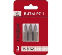 Бита для заворачивания TRIGGER 84963 ПРОФИ PZ-1 25мм (3шт.) тов-128284