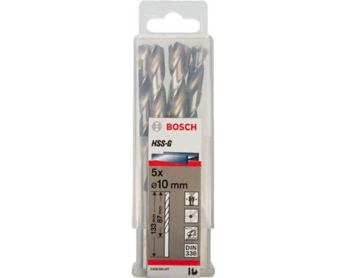 Сверло по металлу BOSCH HSS-G 10 мм 5шт 2608595077