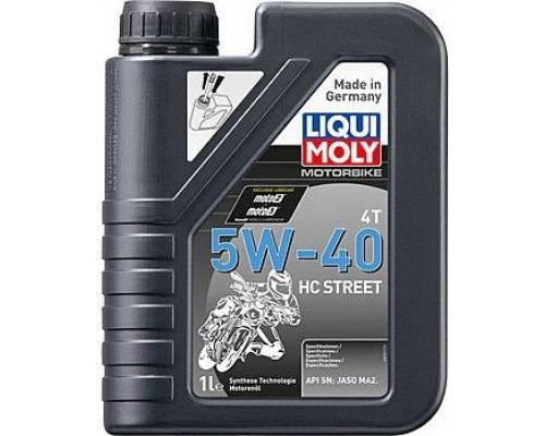 Масло для мотоциклов LIQUI MOLY SAE 5W40 Motorbike 4T HC Street 1 л 20750 синтетическое 20750