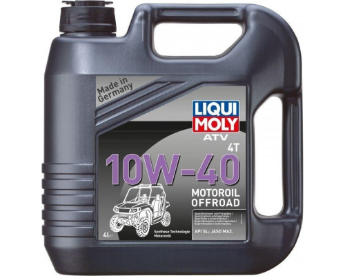 Масло для квадроциклов LIQUI MOLY SAE 10W40 ATV 4T Motoroil Offroad 4 л 7541 синтетическое 3014/7541