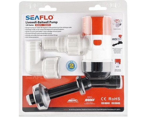 Помпа циркуляционная SEAFLO 50 л/мин, патрубок 19/29 мм, 12V SFBP1-G800-13E