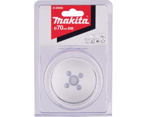 Коронка биметаллическая MAKITA D-25694 70мм