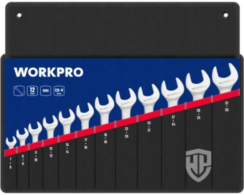 Набор рожковых ключей WORKPRO WP202507 двусторонние 12 шт. (6-32 мм)