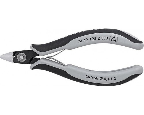 Бокорезы для электроники прецизионные KNIPEX 7942125ZESD, 125 мм