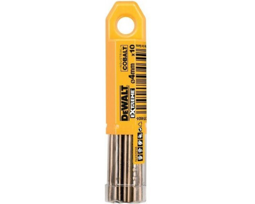 Сверло по металлу DeWALT 4 x 43 / 75 мм HSS-CO Extreme кобальтовое DT4924-QZ (10шт) DT4924-QZ