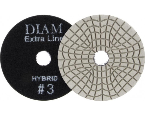 Алмазная тарелка на липучке DIAM АГШК Step-3 100*3 #3 Extra Line Hybrid (сухая/мокрая) 000688
