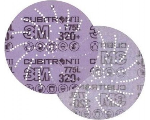 Диск на сетчатой основе 3M Cubitron II Hookit 775L 320+, 150 мм, КлинСэндинг, № 47 (уп.5шт) 7100141692