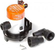 Помпа водооткачивающая SEAFLO трюмная, 12V 350 галлон/час, патрубок 19 мм, с уголками 90° SFBP1-G350-02
