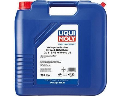Масло трансмиссионное LIQUI MOLY 75W140 Vollsynthetisches Hypoid-Getriebeoil LS GL-5 20 л 4422 4422