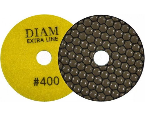 Алмазная тарелка на липучке DIAM АГШК 100*2,0 №400 Extra Line (сухая) 000522