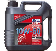 Масло для мотоциклов LIQUI MOLY SAE 10W50 Motorbike 4T Synth Street Race 4 л 7508/1686 синтетическое 1686/7508