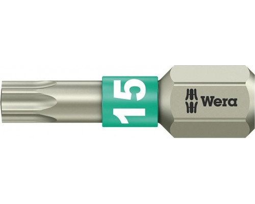 Бита для заворачивания, нержавеющая сталь WERA 3867/1 TS TX15, 25 мм WE-071033 WE-071033