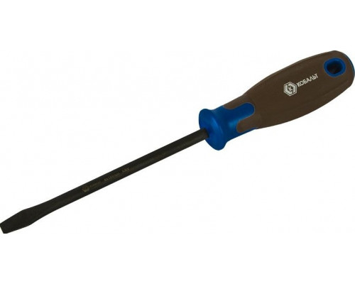 Отвертка шлицевая Кобальт 912-045 polywood sl 8,0х150 мм cr-v, древесно-полимерная р