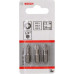 Бита для заворачивания BOSCH Extra Hard 25 мм PZ/1/2/3 3шт 2607001753