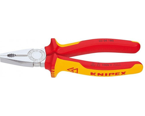 Плоскогубцы диэлектрические KNIPEX 0306180 1000 V, 180 мм, комбинированные KN-0306180