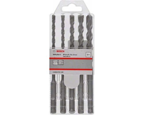 Набор буров BOSCH SDS plus-1 6/6/8/10/12x160мм 2608579120