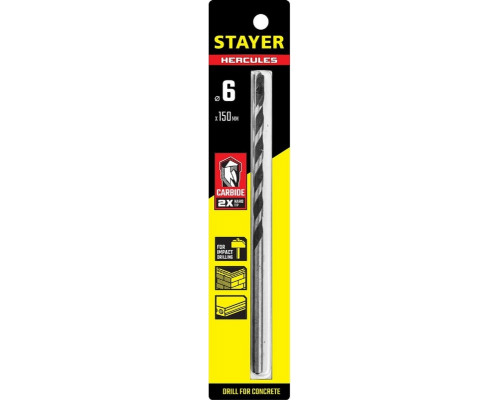 Сверло по бетону STAYER MASTER ударное, 6-150мм 29111-150-06