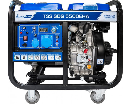 Электростанция дизельная с воздушным охлаждением ТСС SDG 5500EHA открытая 277012