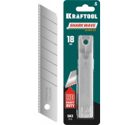 Лезвие для ножа KRAFTOOL Shark Wave 18 мм серрейторное, 5 шт. 09604-18-S5