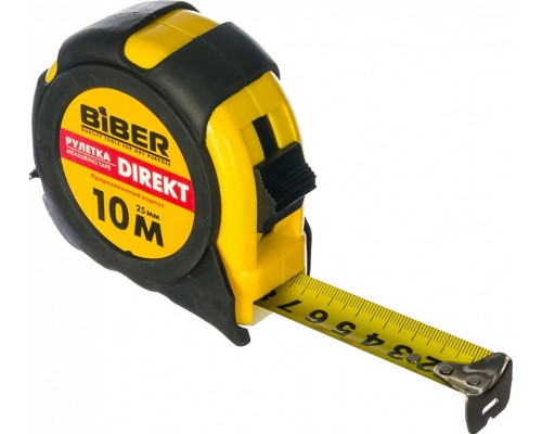 Рулетка Biber DIREKT 40105 с обрезиненным корпусом, 10 м х 25 мм