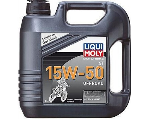 Масло для мотоциклов LIQUI MOLY SAE 15W50 Motorbike 4T Offroad 4 л 3058 синтетическое 3058