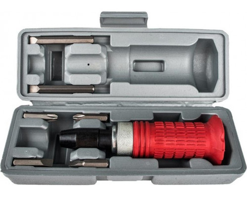 Отвертка ударная Sturm 1040-10-S7 поворотная 1/2" с битами 6 шт., обрезиненная рукоятка