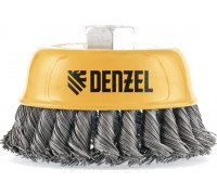 Щетка для УШМ Denzel 746 243 75 мм, м14, чашка, крученая нерж. проволока 0,5 мм 746243