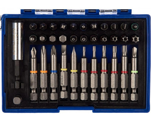Набор насадок ПРАКТИКА 35 шт., 25 и 50мм, PH, PZ, SL, Hex, Torx, Tri-Wing Профи 779-004