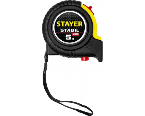 Рулетка STAYER STABIL 5м / 25мм профессиональная в ударостойкой обрезине 34131-05-25_z02