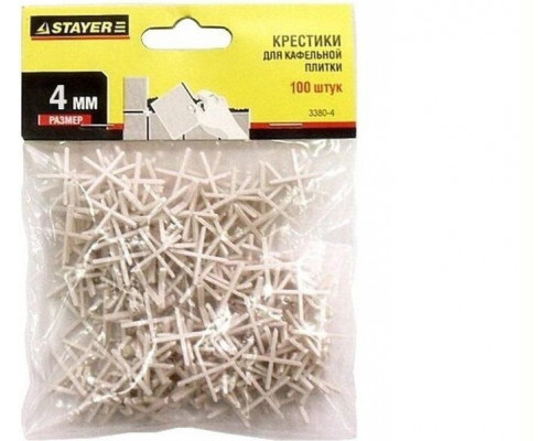 Крестики для плитки STAYER MASTER 4мм 100шт 3380-4