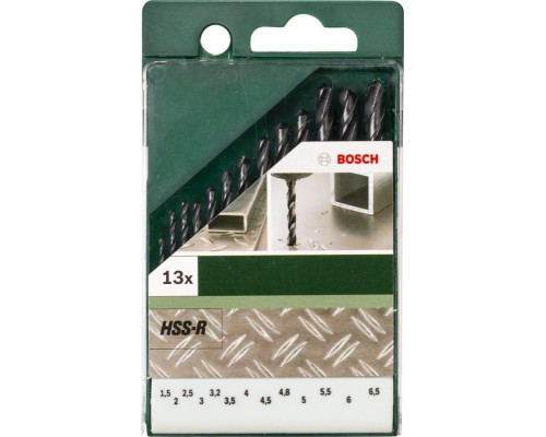 Набор сверл по металлу BOSCH HSS-R D1.5-6.5 13шт 13 2609255031