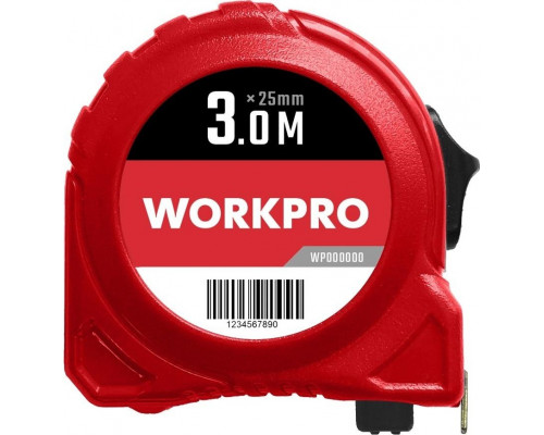 Рулетка WORKPRO WP261002 пластмассовая 3мх16мм