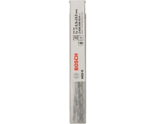 Сверло по металлу BOSCH HSS-G 3.5x73 мм 5шт удлиненных 2608596814