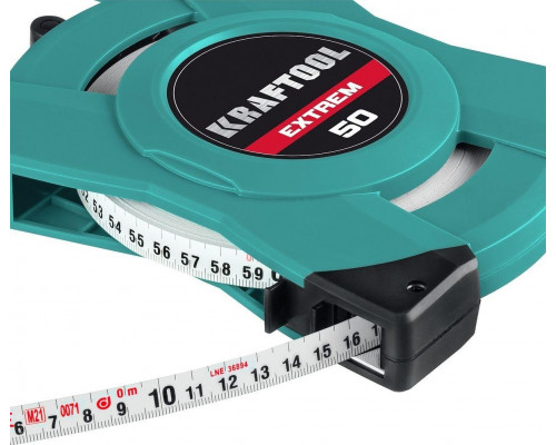 Рулетка геодезическая KRAFTOOL EXTREM 50 м стальная мерная лента 34185-50