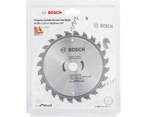 Пильный диск по дереву BOSCH ECO WOOD 160x20/16-24T 2608644373