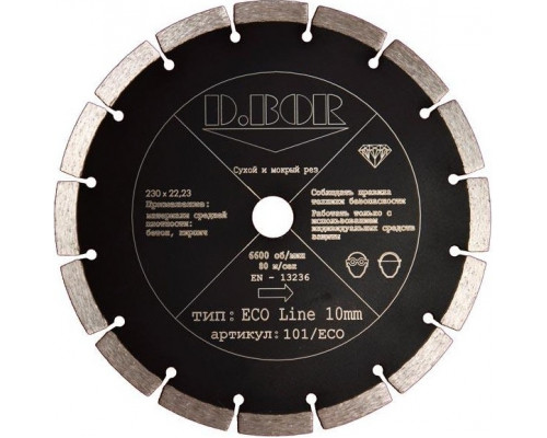 Алмазный диск универсальный D.BOR Eco Line 150х22.2 мм D-E-S-10-0150-022