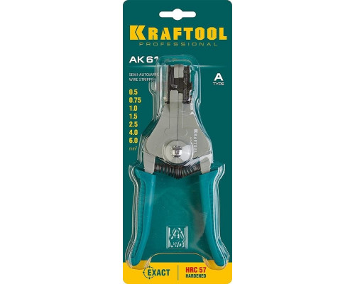 Инструмент для снятия изоляции KRAFTOOL АК-61 полуавтоматический 0.5-6 мм2 22683