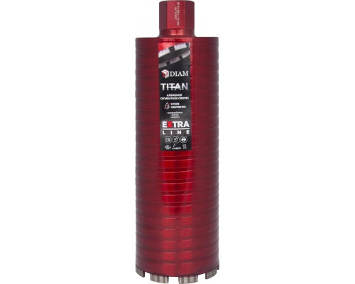 Алмазная коронка для мокрого сверления DIAM САСС 112x300х5x1,1/4UNC Extra Line Titan (арм. бетон)