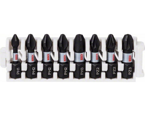 Касета бит BOSCH Pick and Click IMPACT 25 мм 8 предметов PH1,PH2,PH3,PZ2,PZ3 2608522323