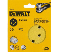 Круг шлифовальный на липучке DeWALT DT3113-QZ 125 мм, 8 отв. G80