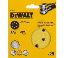Круг шлифовальный на липучке DeWALT DT3113-QZ 125 мм, 8 отв. G80