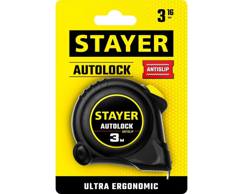 Рулетка STAYER АutoLock 3 / 16мм с автостопом 2-34126-03-16_z02