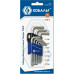 Набор ключей TORX Кобальт 020406-09 угловых tamper cr-v, 9 шт.