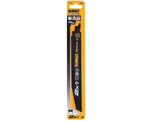 Полотна для сабельных пил универсальные DeWALT BIM 228 мм S1120BF (5шт.) DT2308L-QZ DT2308L-QZ